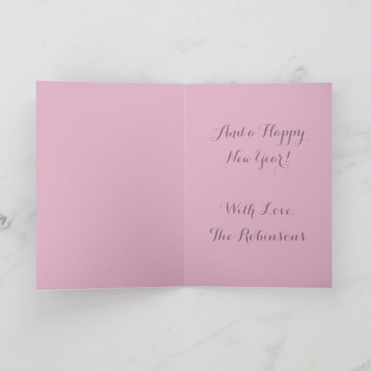 印象派お洒落のクリスマスツリー シーズンカード (内部)