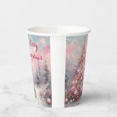 印象派お洒落のクリスマスツリー 紙コップ (左)