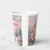 印象派お洒落のクリスマスツリー 紙コップ (右)