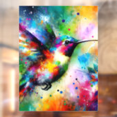 印象派お洒落のハミカラフルドリ ウィンドウサイン (シート2)