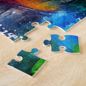 印象派お洒落のハミカラフルドリ ジグソーパズル (側面)