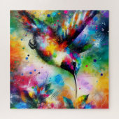 印象派お洒落のハミカラフルドリ ジグソーパズル (横)