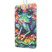 印象派お洒落フローラカエル青 カーエアーフレッシュナー (左)