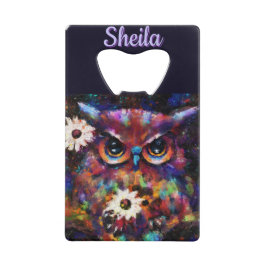 印象派お洒落フローラフウパーソナライズされたル クレジットカード栓抜き