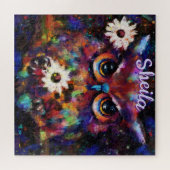 印象派お洒落フローラフウパーソナライズされたル ジグソーパズル (横)