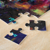 印象派お洒落フローラフウパーソナライズされたル ジグソーパズル (側面)