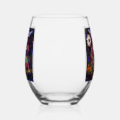 印象派お洒落フローラフウパーソナライズされたル ステムなしワイングラス (右)