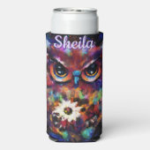 印象派お洒落フローラフウパーソナライズされたル スリム缶クーラー (Seltzer裏面)