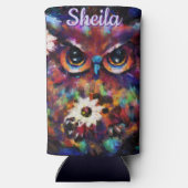 印象派お洒落フローラフウパーソナライズされたル スリム缶クーラー (裏面)