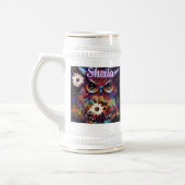 印象派お洒落フローラフウパーソナライズされたル ビールジョッキ (左)