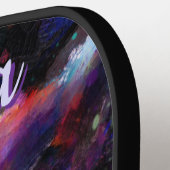 印象派お洒落フローラフウパーソナライズされたル ピックルボールラケット (左詳細)