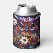 印象派お洒落フローラフウパーソナライズされたル 缶クーラー (缶正面)