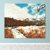 印象派かわいらしの山道キャンバス キャンバスプリント (インサイチュ (ウッドフロア))