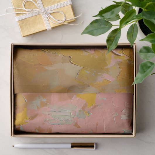 印象派のひまわり青い花瓶のデコパージュ 薄葉紙 (ギフト)