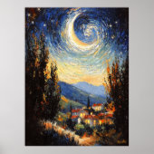 印象派のインスパイアスターリー・ナイト ポスター (正面)