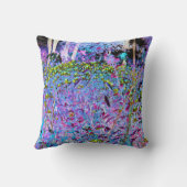 印象派のシャルトリウスとアクアガーデンの花 クッション (裏面)