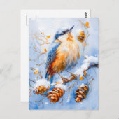 印象派のスタイルのユーラシアヌサッチ絵を描 ポストカード (正面/裏面)