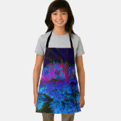 印象派のダークブルーとレッドガーデンの風景 エプロン (インサイチュ)