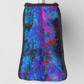 印象派のダークブルーとレッドガーデンの風景 ゴルフヘッドカバー (回転90)