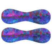 印象派のダークブルーとレッドガーデンの風景 ソフトボール (パネル)