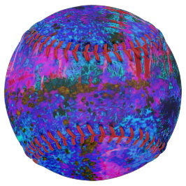 印象派のダークブルーとレッドガーデンの風景 ソフトボール