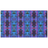 印象派のダークブルーとレッドガーデンの風景 テーブルクロス (正面(横))