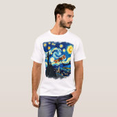 印象派のトンボTシャツ ゴッホの星空 Tシャツ (正面フル)