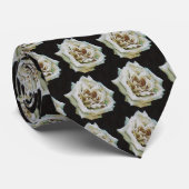 印象派のバラがブラックで孤立 ネクタイ (ロール)