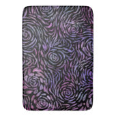 印象派のピンクとブルーのバラ バスマット (正面縦)