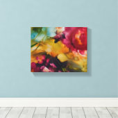 印象派のモダンフローラ宝石の色調 キャンバスプリント (インサイチュ (ウッドフロア))