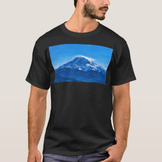 印象派のレーニア山とレンズ雲 Tシャツ