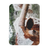 印象派のロングロ色彩の鮮やかーム マグネット (縦)