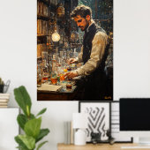 印象派のヴィンテージ研究所 ポスター (ホームオフィス)