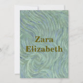 印象派の卒業後招待状 招待状 (裏面)