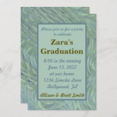 印象派の卒業後招待状 招待状 (正面/裏面)