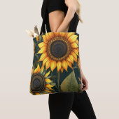 印象派の太陽の花の芸術的表情 トートバッグ (クローズアップ)