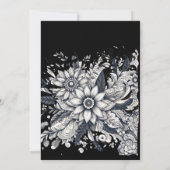 印象派の太陽の花の芸術的表情 招待状 (裏面)