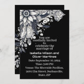 印象派の太陽の花の芸術的表情 招待状 (正面/裏面)