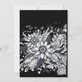 印象派の太陽の花の芸術的表情 招待状 (裏面)