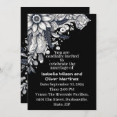 印象派の太陽の花の芸術的表情 招待状 (正面/裏面)