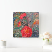 印象派の庭園 スクエア壁時計 (ホーム)