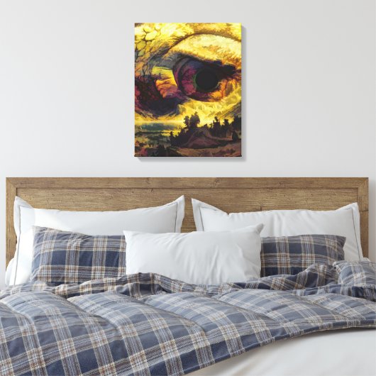 印象派の後素晴らしの風景抽象芸術アート キャンバスプリント (インサイチュ (寝室))