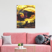 印象派の後素晴らしの風景抽象芸術アート キャンバスプリント (インサイチュ (リビング))