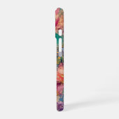 印象派の抽象的な花の油絵 iPhone 16ケース (左側面)