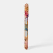 印象派の抽象的な花の油絵 iPhone 16ケース (右側面)