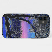 印象派の日の出の風景冬の木 Case-Mate iPhoneケース (裏面(横))
