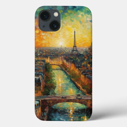 印象派の星空とエッフェル塔 Bold Impressionist Case Case-Mate iPhoneケース (裏面)