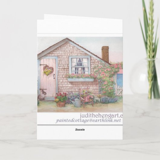 印象派の景色の友情の挨拶 カード (裏面)