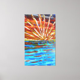 印象派の朝日 キャンバスプリント