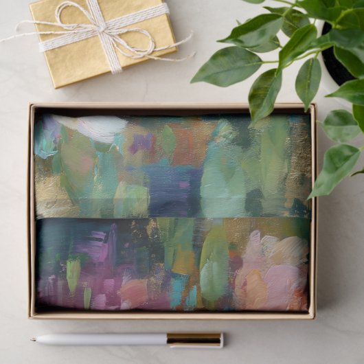 印象派の水ゆり池のデコページ 薄葉紙 (ギフト)